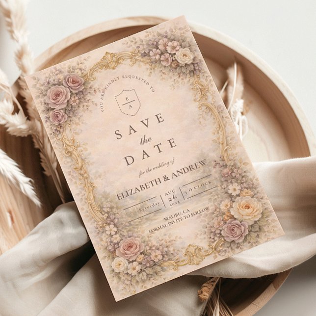 Reserve A Data Casamento Clássico Barroco Europeu (Criador carregado)