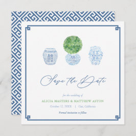 Reserve A Data Casamento Clássico de Ginger Jar Blue & Green