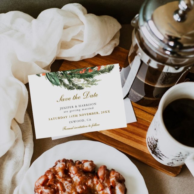 Reserve A Data Casamento Clássico De Pine De Inverno (Criador carregado)