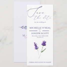 Reserve A Data Casamento com Aquarela Elegante Lavender Bliss