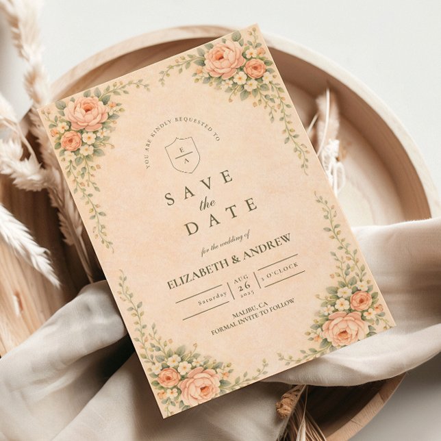 Reserve A Data Casamento com Arco de Rosa Elegante Beijo (Criador carregado)