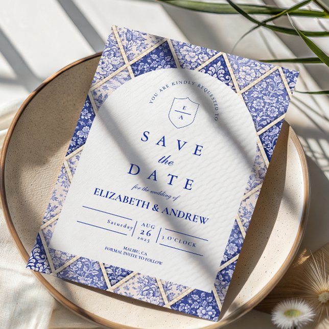 Reserve A Data Casamento com Azulejo Delft Europeu (Criador carregado)