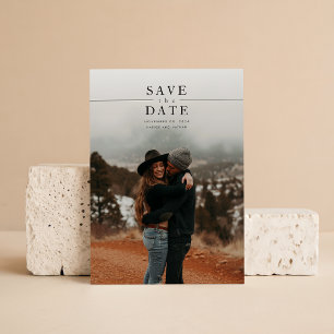 Reserve A Data Casamento com Código QR de Foto Minimalista Modern