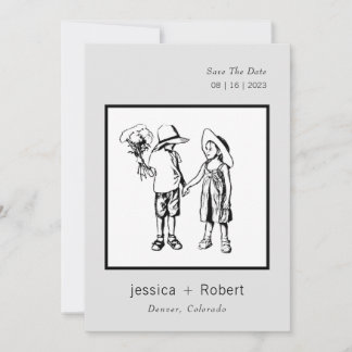 Reserve A Data Casamento com Design Doce Minimalista Moderno