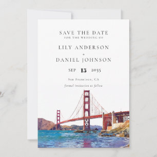 Reserve A Data Casamento com destino de aquarela em San Francisco