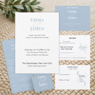 Reserve A Data Casamento com E comercial Azul Reverso | Salve a D