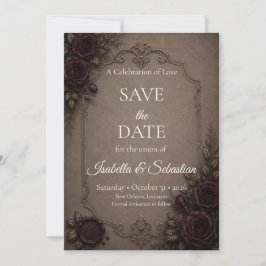Reserve A Data Casamento com Elegância Gótica