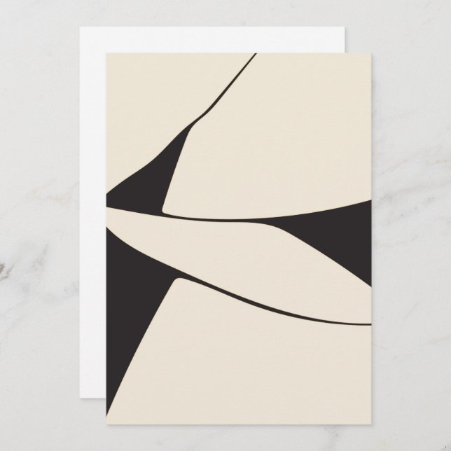 Reserve A Data Casamento com estilo Japandi, Abstrato minimalismo (Frente/Verso)