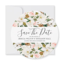 Casamento com Flores de Aquarela Rosa e Branca Lin