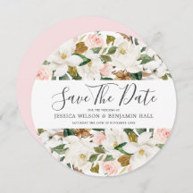 Casamento com Flores de Aquarela Rosa e Branca Lin