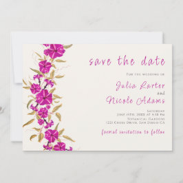 Reserve A Data Casamento com Flores de Vinha de Trompete Selvagem