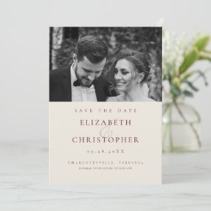 Reserve A Data Casamento com Foto e Ampersand Formal da Proprieda