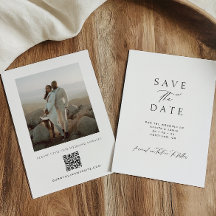 Casamento com Foto em QR Code Minimalista Moderno
