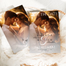 Casamento com Foto Minimalista Elegante Moderna