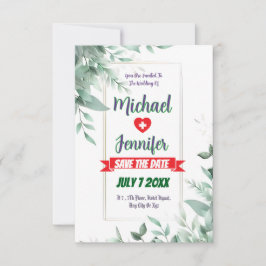 Reserve A Data Casamento com Foto Personalizada Minimalista Elega