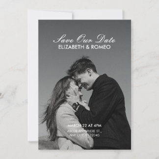 Reserve A Data Casamento com foto simples 