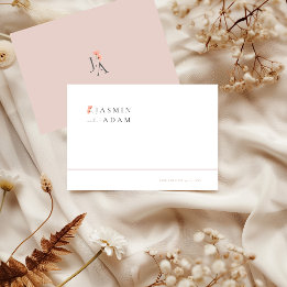Reserve A Data Casamento com Monograma Floral Elegante Rosa