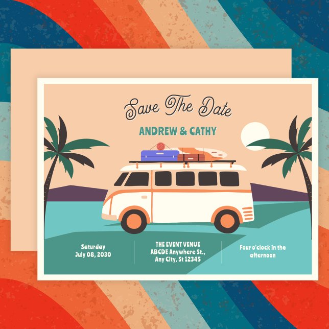 Reserve A Data Casamento com Retro van (Criador carregado)