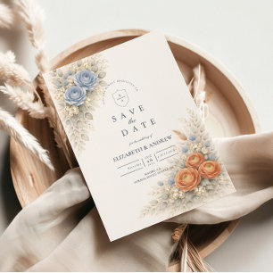 Reserve A Data Casamento com Rosa Azul Botânica