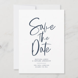 Reserve A Data Casamento com texto manuscrito moderno