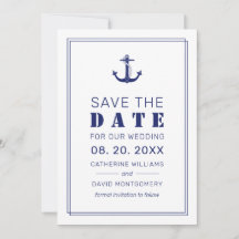 Casamento com Tipografia Azul Marinho Ancorante Ná