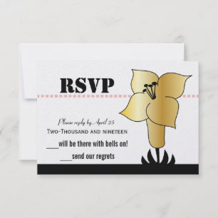Reserve A Data Casamento com Tipografia Lily Modern, Dourada Arte