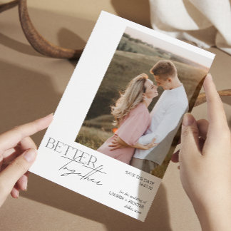 Reserve A Data Casamento com Tipografia Moderna Minimalista