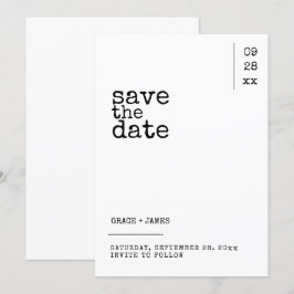 Reserve A Data Casamento com Tipografia Simples Minimalista