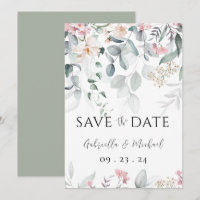 Casamento com Vegetação em Aquarela Rosa