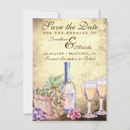 Reserve A Data Casamento com Vinhas Românticas