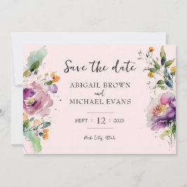 Reserve A Data Casamento Cor Floral Rosa