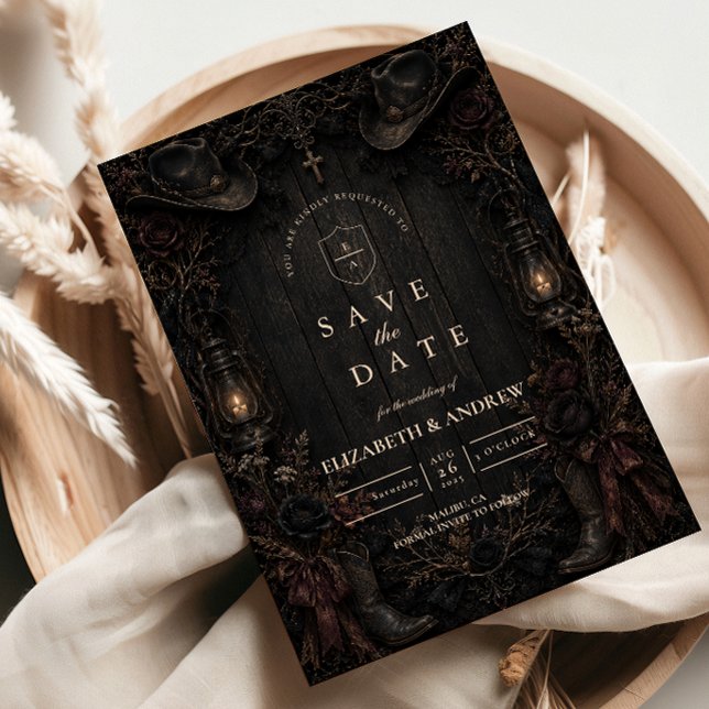 Reserve A Data Casamento Country Goth Sombrio (Criador carregado)