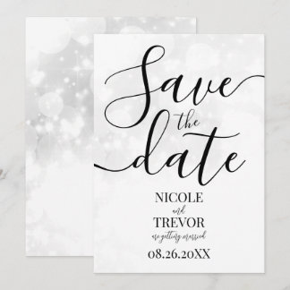 Reserve A Data Casamento Customizado com Bokeh Branco