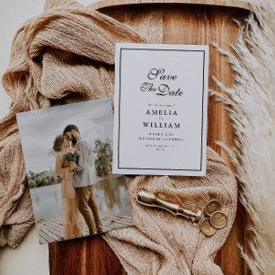 Reserve A Data casamento da caligrafia preta Salvar Data