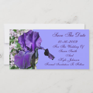 Reserve A Data Casamento Da Flor Roxo Iris Salvar A Data