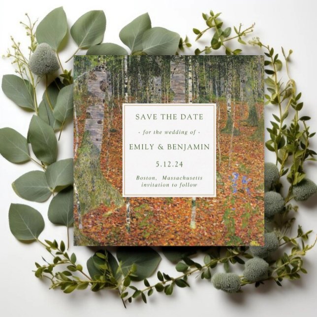 Reserve A Data Casamento da Natureza da Floresta Bela-Arte Gustav (Criador carregado)