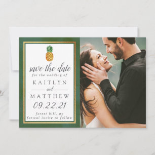 Reserve A Data Casamento De Abacaxi Tropical Salvar A Data