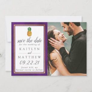 Reserve A Data Casamento De Abacaxi Tropical Salvar A Data