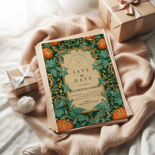Reserve A Data Casamento de Abóbora Art Nouveau (Criador carregado)