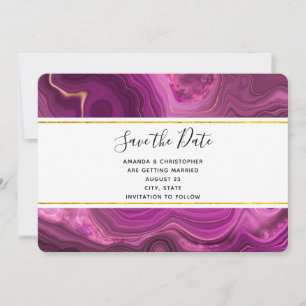 Reserve A Data Casamento De Ametista Roxo E De Agato De Abstrato 
