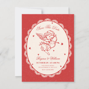 Reserve A Data Casamento de anjo cupido vintage