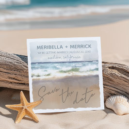 Reserve A Data Casamento de Aquarela da praia Salva a Data