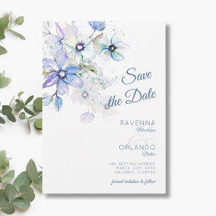 Reserve A Data Casamento de Arte Botânica Floral Pastel de Invern