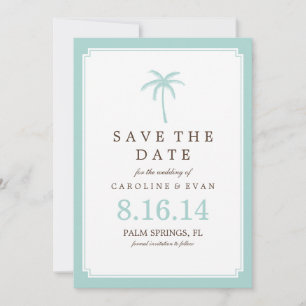 Reserve A Data Casamento de Árvore de Mint Palm Salve a Data