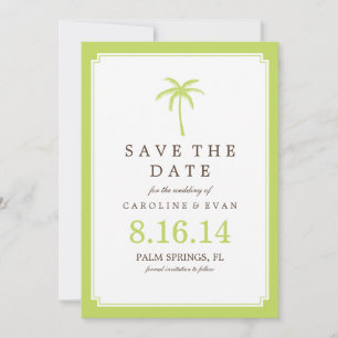Reserve A Data Casamento de Árvore Verde Salva a Data