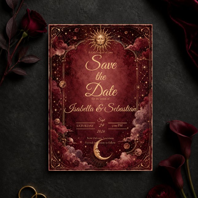 Reserve A Data Casamento de Astrologia Celestial Temperamental (Criador carregado)