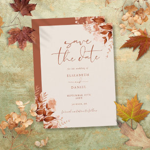Reserve A Data Casamento de Autumn Fall Rustic Script
