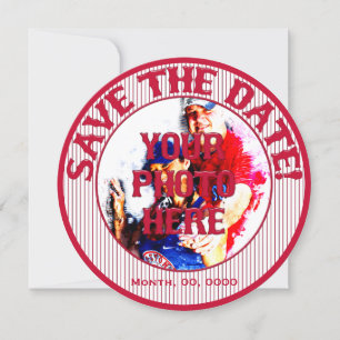 Reserve A Data Casamento de Baseball Save-The-Date-Modelo 01