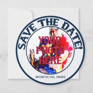 Reserve A Data Casamento de Baseball Save-The-Date-Modelo 02