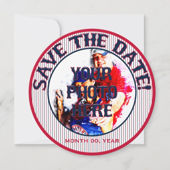Reserve A Data Casamento de Baseball Save-The-Date-Modelo 04 (Frente)